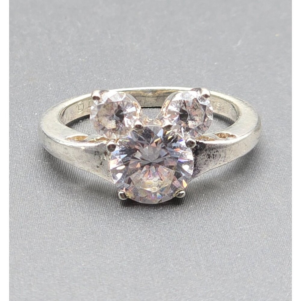 Disney Sterling CZ Ring | Mickey Mouse Ears | Dreams Do Come True | Size 5 - Picture 1 of 14
